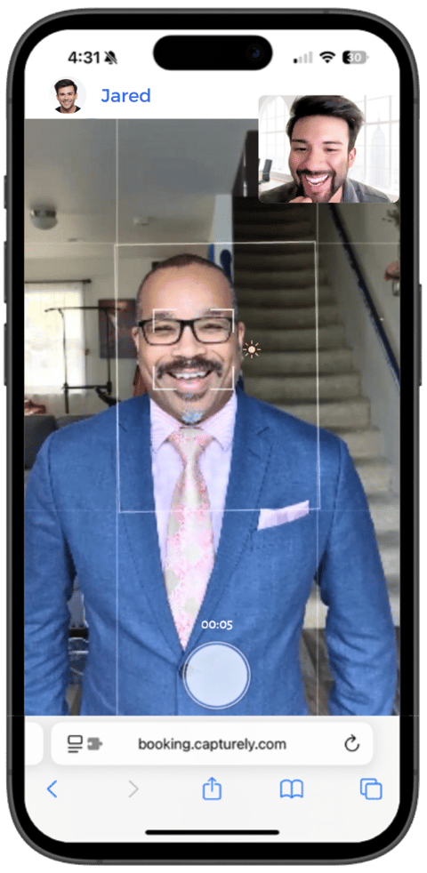 Live virtual headshot session