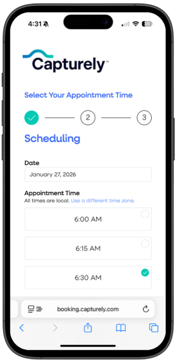 Automated scheduling interface